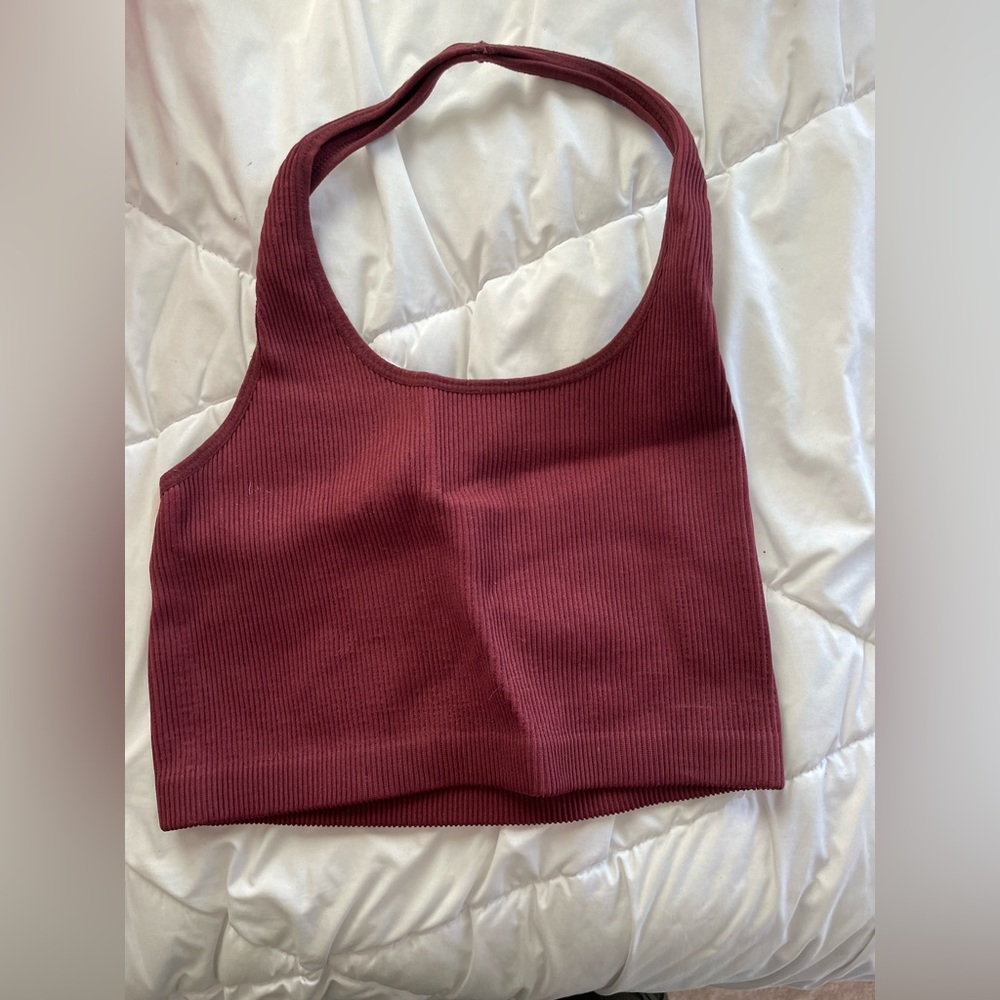ribbed thick material cotton on cropped tank top